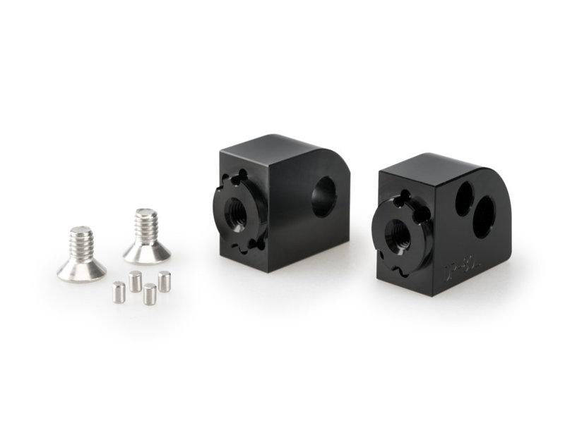Puig Pillion Adjustable Footpeg Adaptors For Yamaha MT-07 25 - Black
