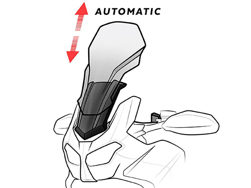 Puig Electronic Screen Height Adjuster For BMW R1200 GS 2013-2018 - Black