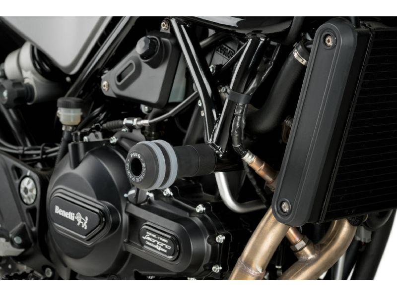 Puig Vintage 2.0 Frame Sliders For Benelli Leoncino 500 2016-2025 - Black