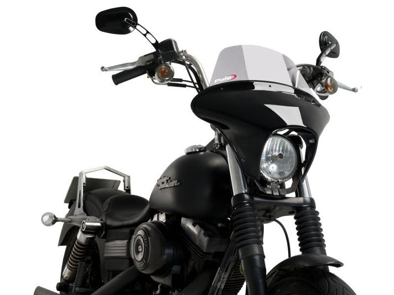 Puig Batwing Touring Screen For Harley Davidson Dyna Street Bob FXDB 2006-2017 - Light Smoke