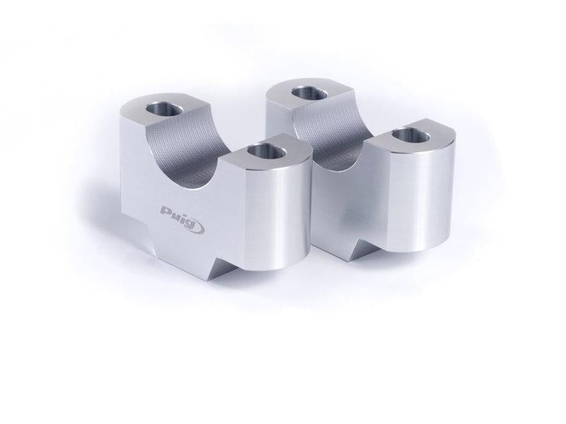 Puig 20mm Handlebar Risers For 22mm Bars For Honda CB750 Hornet 2023-2025 - Silver