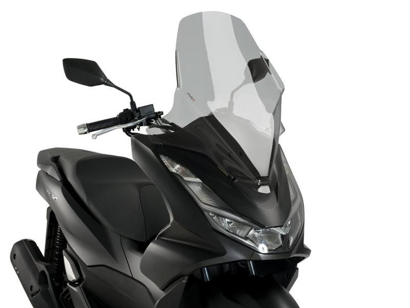 Puig V-Tech Line Touring Screen For Honda PCX 125 2021-2024 - Light Smoke