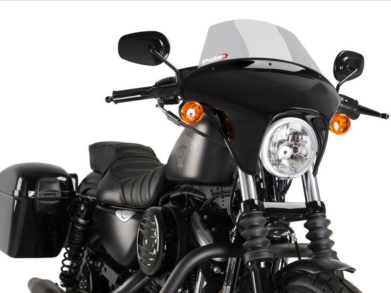 Puig Batwing Touring Screen For Harley Davidson Sportster 883 Iron XL883N 2009-2022 - Light Smoke
