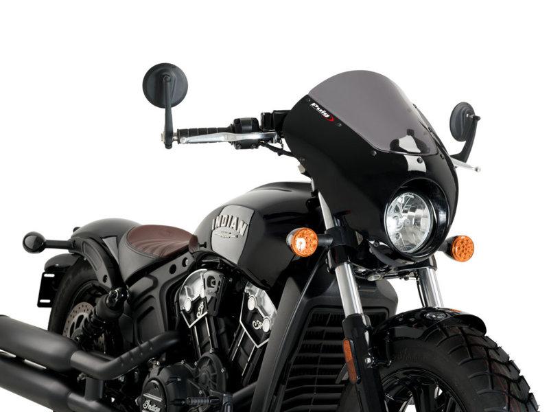 Puig Dark Night Screen For Indian Scout Bobber 2018-2025 - Dark Smoke