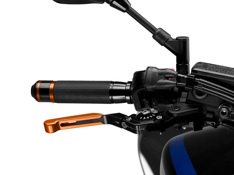 Puig Extendable Folding V3 Brake Lever For Ducati 1098 2007-2008 - Orange Extender With Black Selector