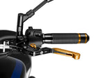 Puig Extendable Folding V3 Clutch Lever For Ducati 1098 2007-2008 - Gold Extender With Gold Selector
