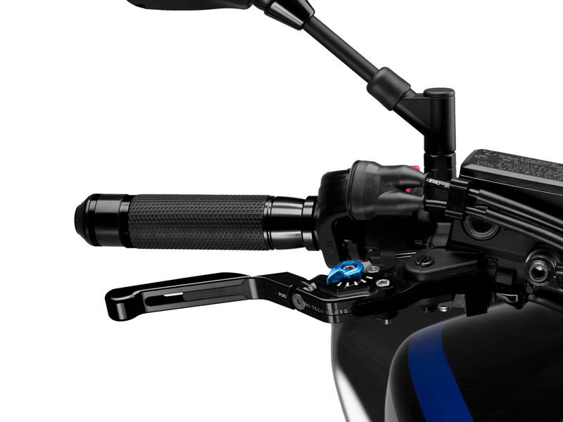 Puig Extendable Folding V3 Brake Lever For Ducati 1098 2007-2008 - Black Extender With Blue Selector