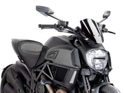 Puig New Generation Adjustable Sport Screen For Ducati Diavel 1200 2014-2016 - Black