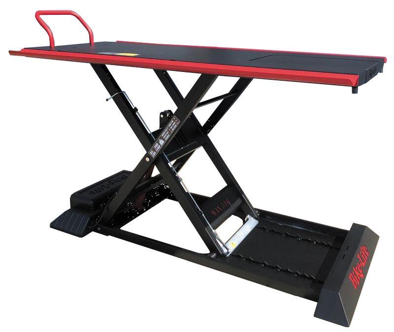 Bike Lift Max 516 Hydraulic Scissor Lift - Steel - Electronic Hand Control - Black/Red