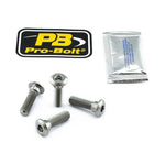 Pro Bolt Titanium Brake Disc Mounting Bolt Kit For Kawasaki ER-6F 650 2012-2016 - Silver/Unfinished