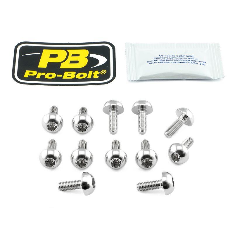Pro Bolt Stainless Steel Brake Disc Mounting Bolt Kit For Honda CB1000R 2008-2017 - Silver