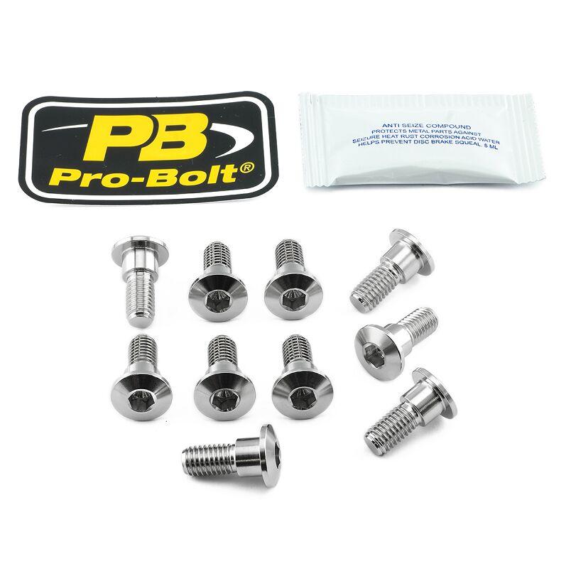Pro Bolt Stainless Steel Brake Disc Mounting Bolt Kit For Suzuki AN 650 2006-2009 10 Piece - Silver