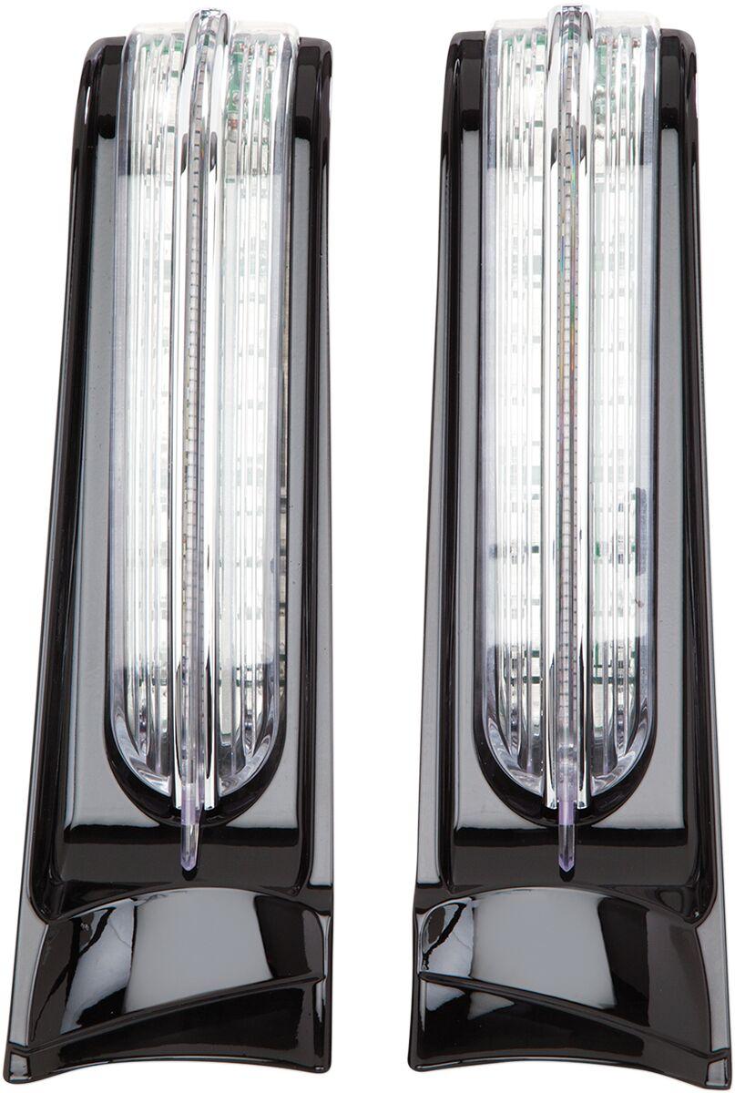 Ciro Filler Panel Lights For Harley Davidson FLH 1868 ABS 2021 Rear Clear Black