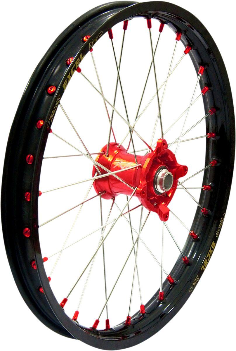 Kite Elite MX 21" Front Wheel - KTM SXF450 2015-2024 - Black/Red Hub/Silver