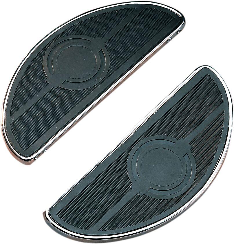 Drag Specialties Floorboards For Harley Davidson FL 1200 1974-1976 - Black Chrome