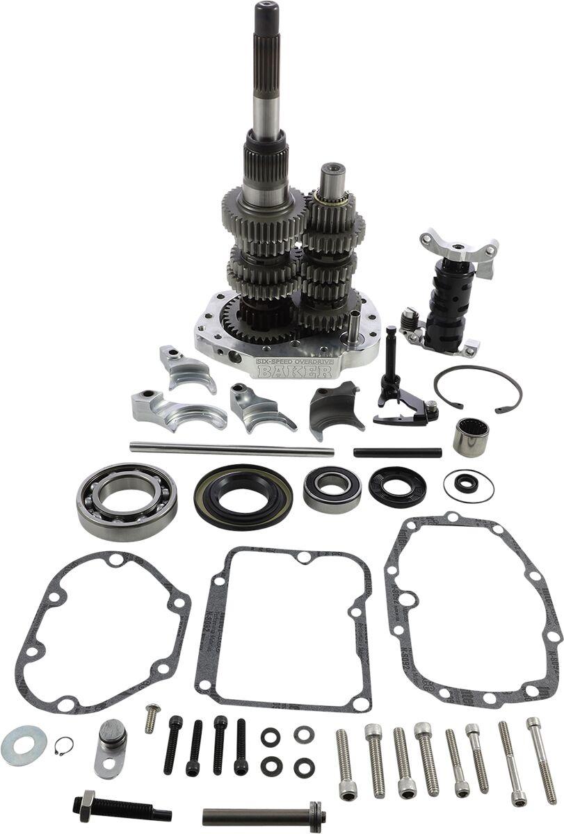 Baker Drivetrain Overdrive 6-Speed Gear Set For Harley Davidson FLHS 1340 1990-1992 - Polished