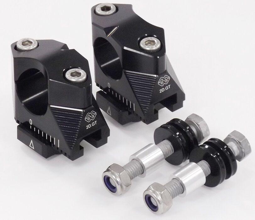 Gilles 2D.GT Handlebar Risers For Kawasaki Z 800 2013-2016 - Black
