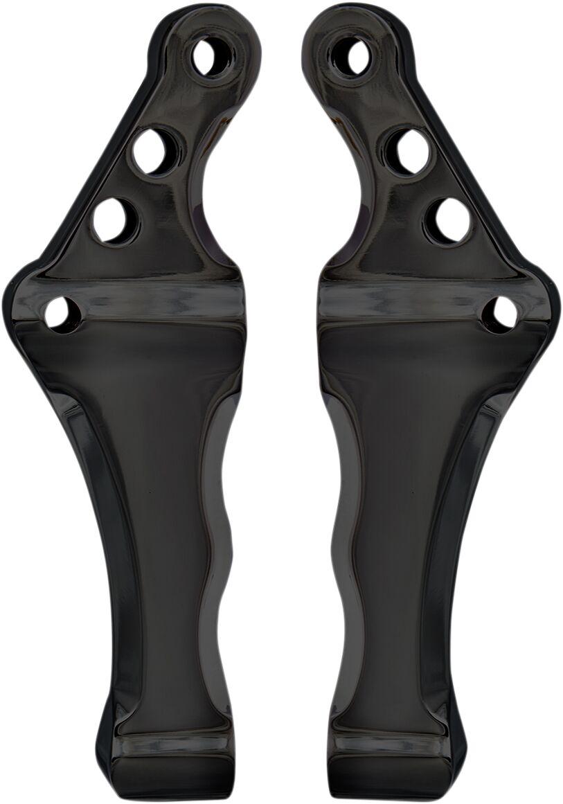 Speed Merchant Radial Front Brake Caliper Mounts For Harley Davidson FLD 1690 2012-2013 Left Or Right - Black