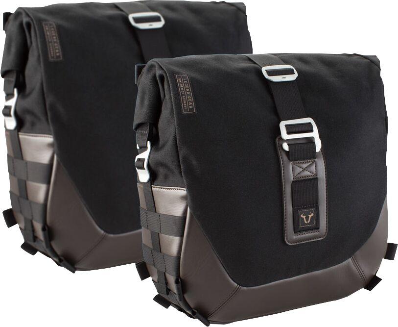 SW Motech Legend Gear LS2 Side Pannier Bags System For Triumph Bonneville 1200 Speedmaster 2018-2020 - Black/Brown