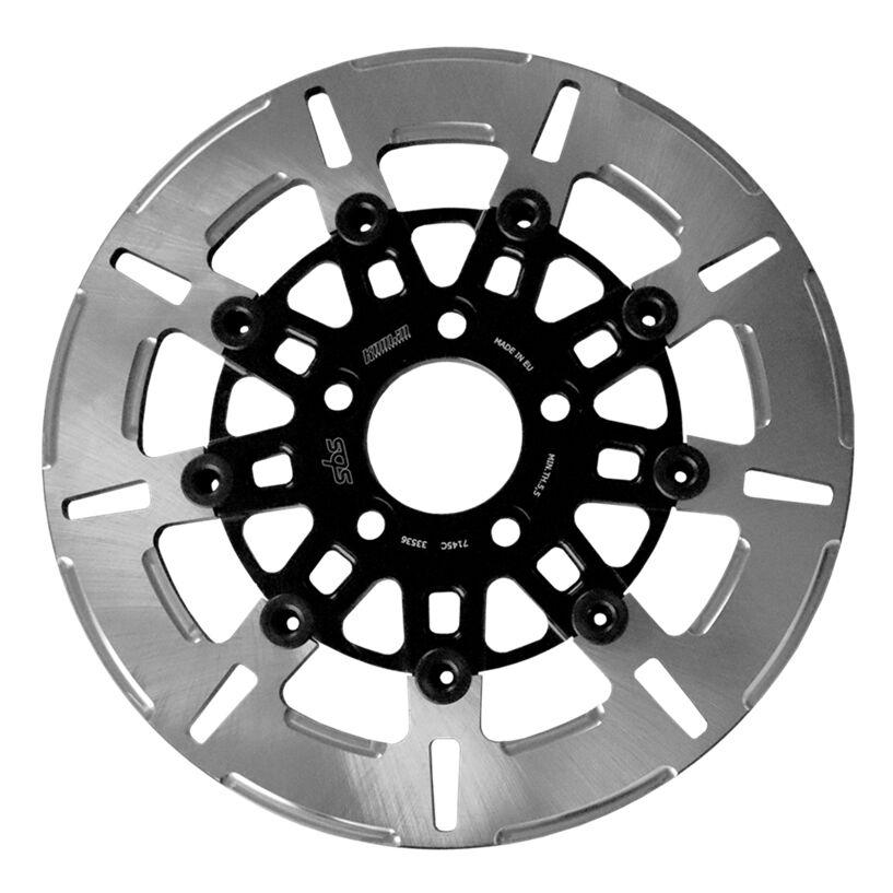 SBS Kodlin Brake Disc For Harley Davidson FLD 1690 2012-2013 - Black/Silver Rear