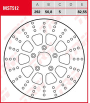 TRW Fixed Round Brake Disc For Harley Davidson FLH Electra Glide Standard 1984-1985 Front