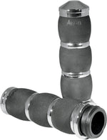 Avon Grips 3-Ring Air Cushioned Grips For Harley Davidson FLDE 1750 2020 - Black Chrome
