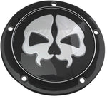 Drag Specialties Split Skull Derby Cover For Harley Davidson FLD 1690 2012-2013 - Black Chrome