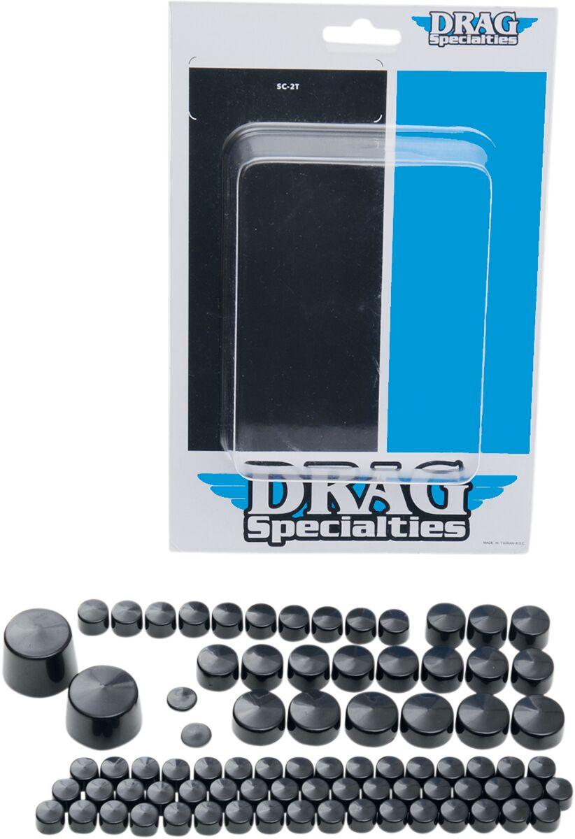 Drag Specialties Bolt Cover Standard Kit For Harley Davidson FLSTC1584 2007-2010 - Black