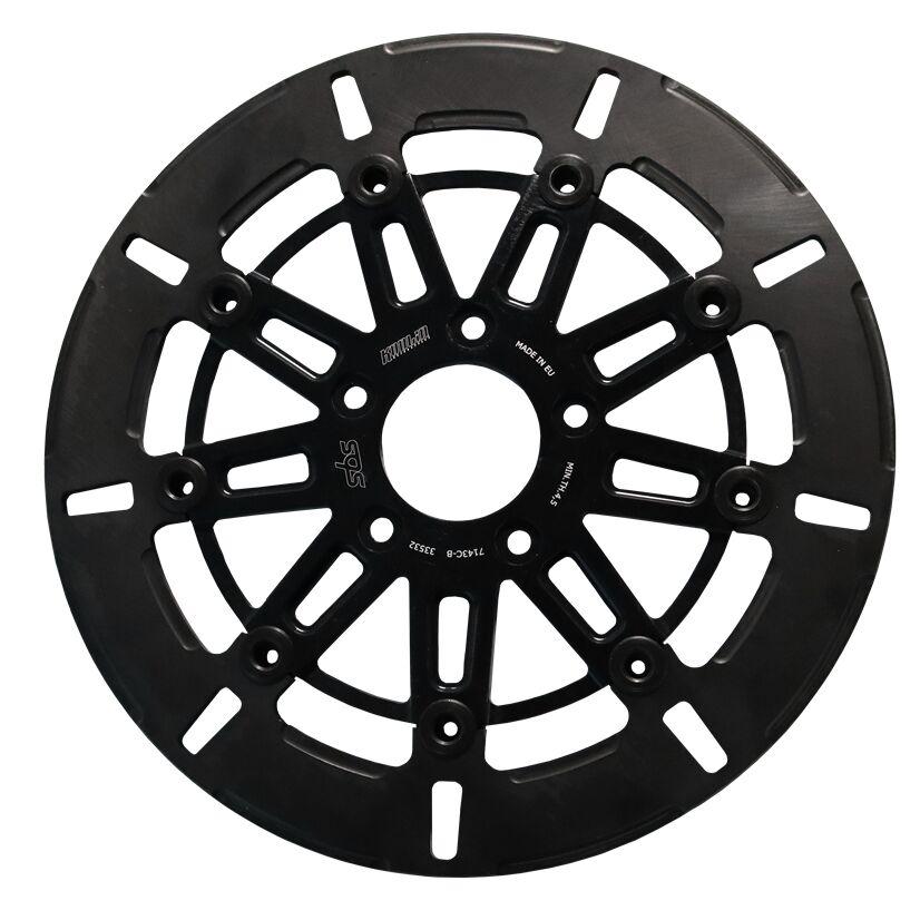 SBS Kodlin Brake Disc For Harley Davidson FLDE 1750 2018-2020 - Black Front