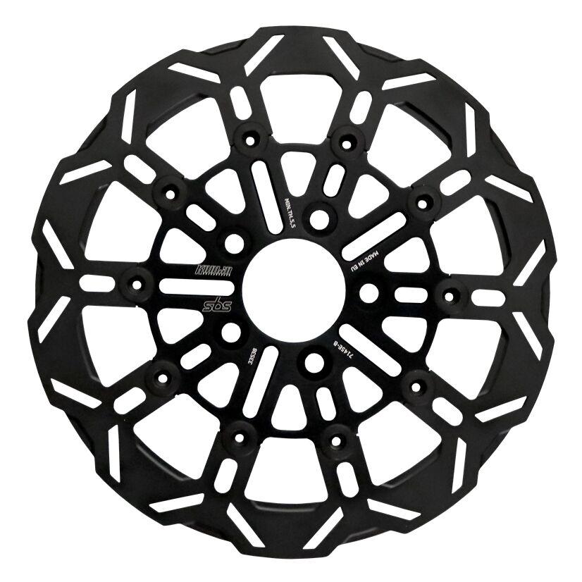 SBS Kodlin Brake Disc For Harley Davidson FLD 1690 2012-2013 - Black Rear