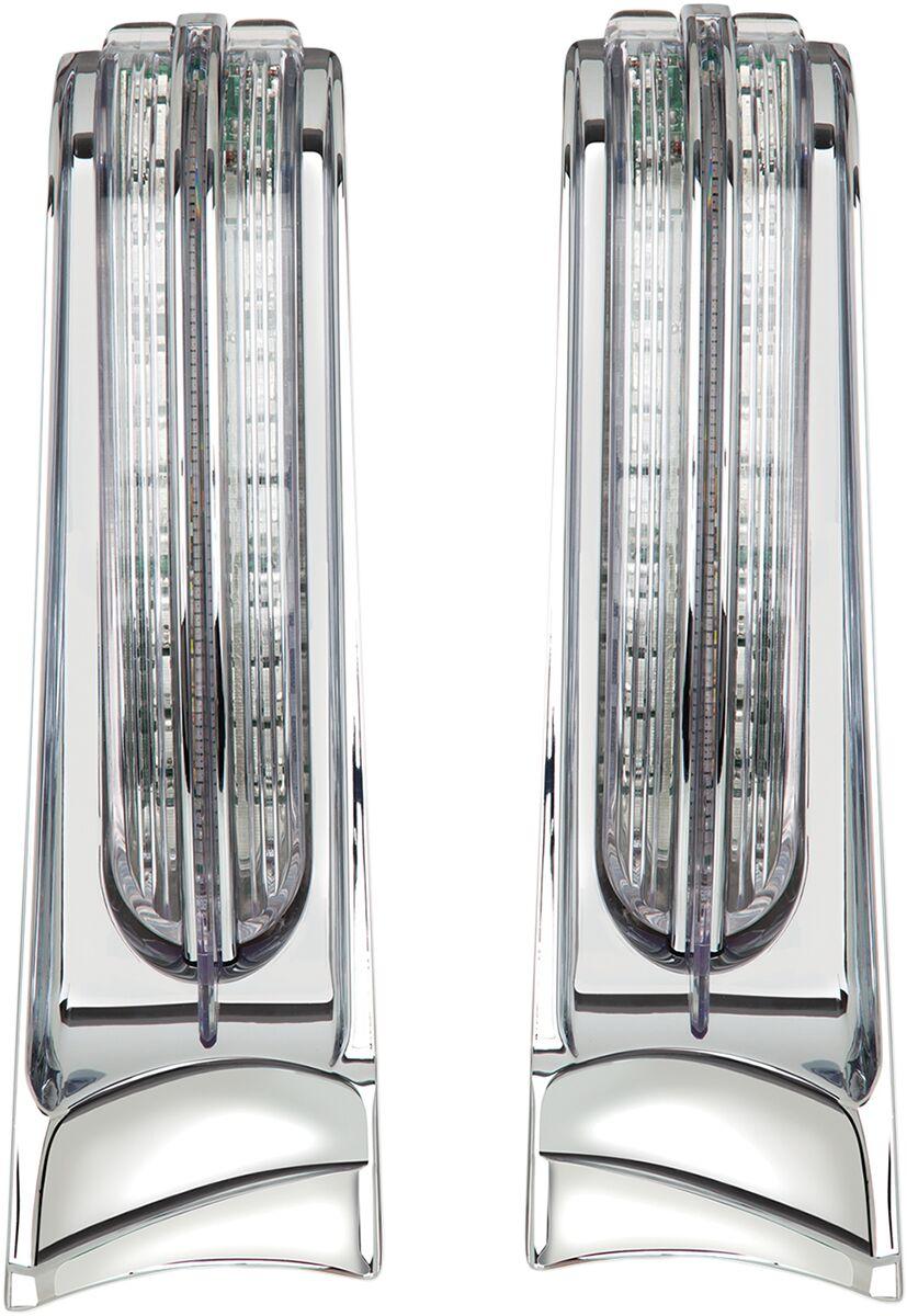 Ciro Filler Panel Lights For Harley Davidson FLH 1868 ABS 2021 Rear Clear Chrome