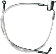 Magnum Shielding Braided Rear Brake Hose Kit For Harley Davidson FXST 1340 1987-1999 Rear - Chrome Sterling Chromite II