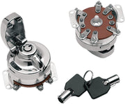 Drag Specialties Round Key Internal Contact Switch For Harley Davidson FL 1200 1973-1977 - Chrome