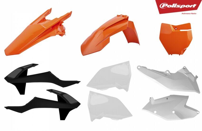 Polisport MX Plastics Kit For KTM EXC250 2017 - Black/Orange/White