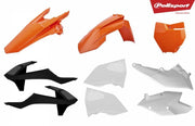 Polisport MX Plastics Kit For KTM EXC250 2017 - Black/Orange/White