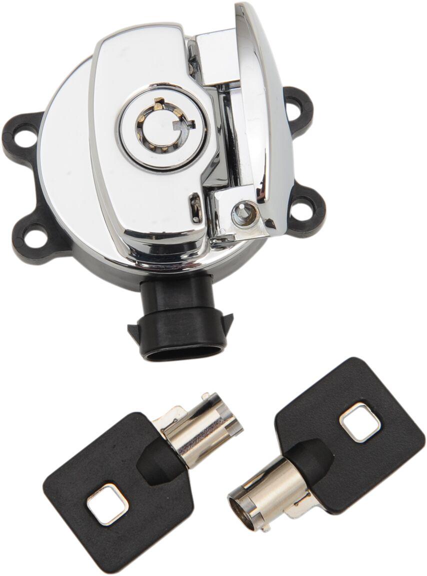 Drag Specialties Side Hinge Ignition Switch For Harley Davidson FLS 1690 2012-2015 - Chrome