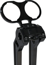 LA Choppers Dual Gauge Mount for Performance Risers For Harley Davidson FLD 1690 2012-2013 - Black/Anodized