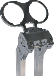 LA Choppers Dual Gauge Mount for Performance Risers For Harley Davidson FLD 1690 2012-2013 - Unfinished