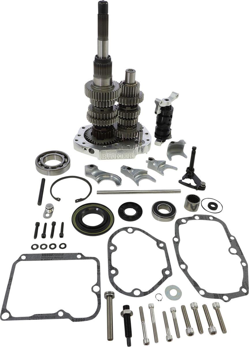 Baker Drivetrain Overdrive 6-Speed Gear Set For Harley Davidson FLHR 1450 2000-2006 - Polished