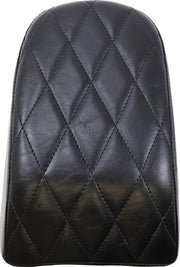 LE Pera Bare Bones Series Pillion Pad For Harley Davidson FLFB 1750 ABS 2018-2020 9x6.5-7" Black Diamond Stitch - Black