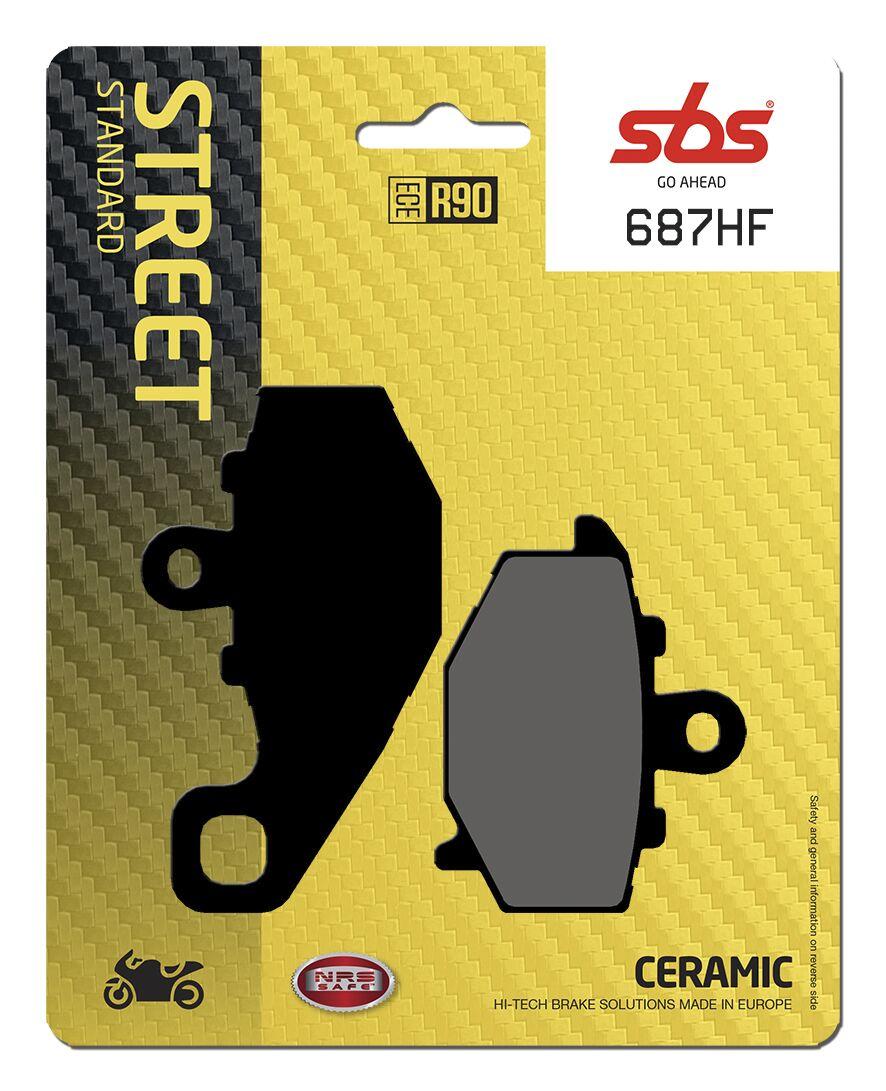 SBS HF Street Ceramic Organic Rear Brake Pads For Kawasaki ER-6F 650 2006-2016