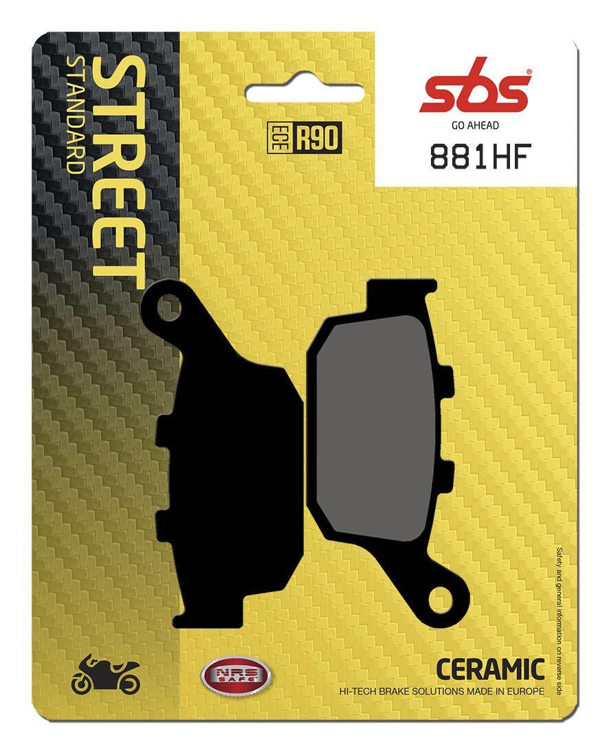 SBS HF Street Ceramic Organic Rear Brake Pads For Honda CB500 F 2013-2021