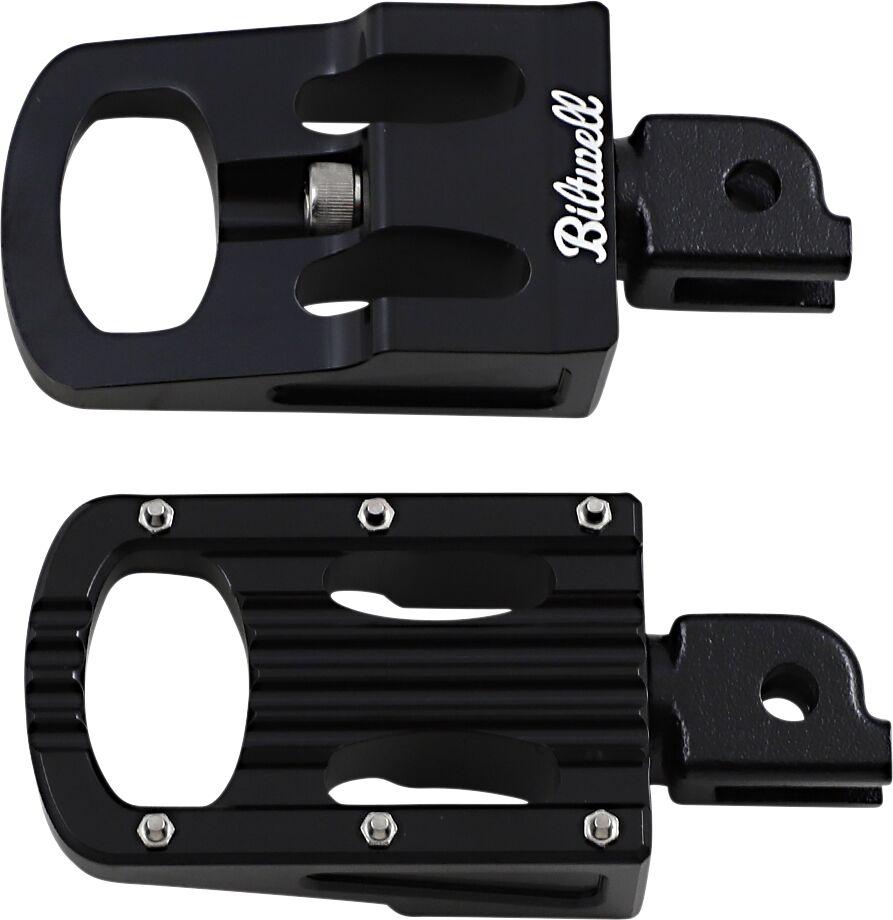 Biltwell Punisher Passenger Footpegs For Harley Davidson FLDE 1750 2018-2020 - Black