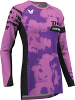 Thor Womens Launchmode Bleach Jersey - Black/Purple/White