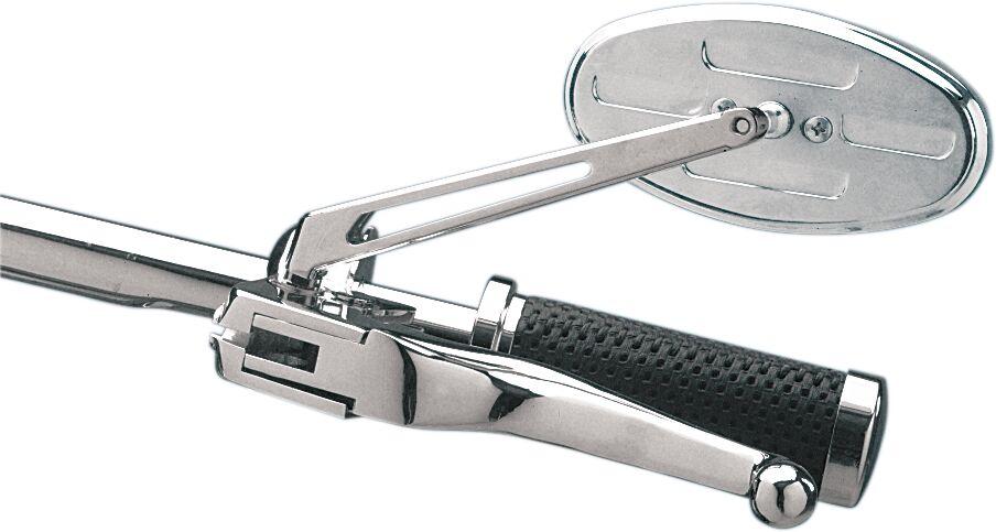 Drag Specialties Stealth II Mirror For Harley Davidson FLFBS 1868 2022 - Chrome Silver