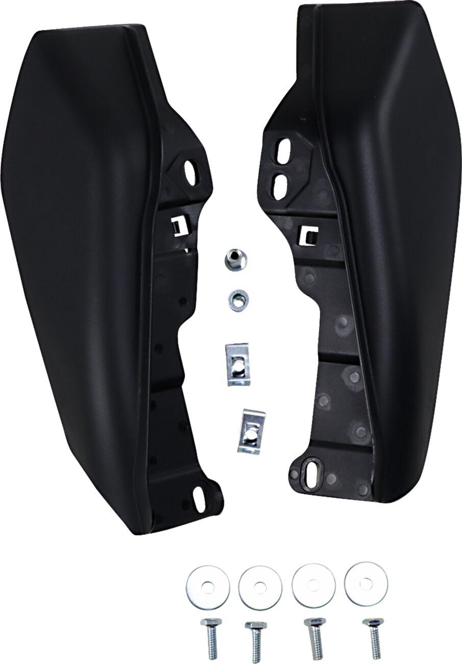 Drag Specialties Frame Mounted Heat Deflectors For Harley Davidson FLHR 1750 2017-2019 - Black