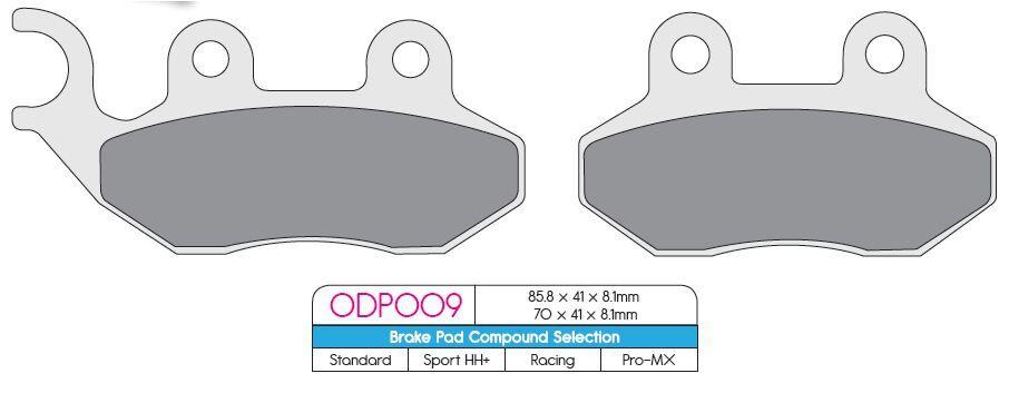 DP Brakes ODP Organic Brake Pads For Peugeot Belville 125 ABS 2017-2020 Fits Front Or Rear