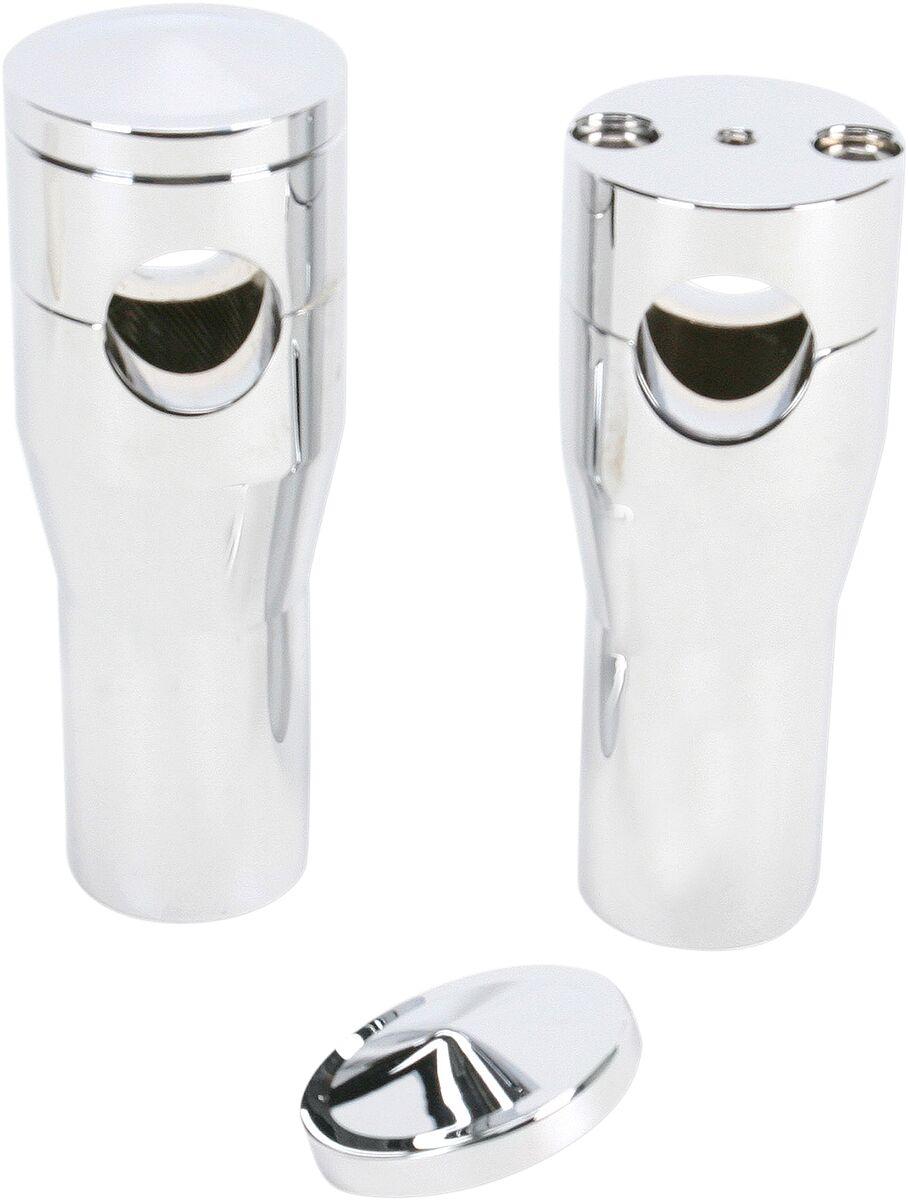 Accutronix Elite Custom Billet Aluminium Risers For Harley Davidson FLSTS 1340 1997-1999 10 cm (4") Straight - Chrome