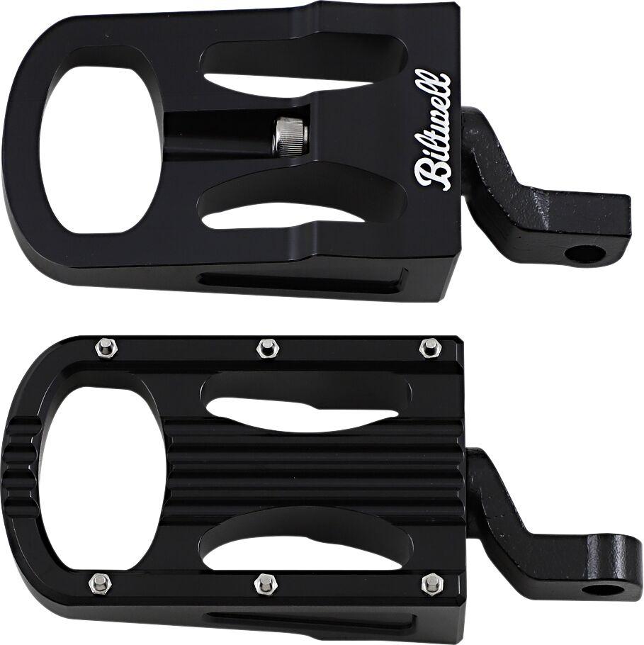 Biltwell XL Step Footpegs For Harley Davidson FXCWC 1584 2008-2011 - Black