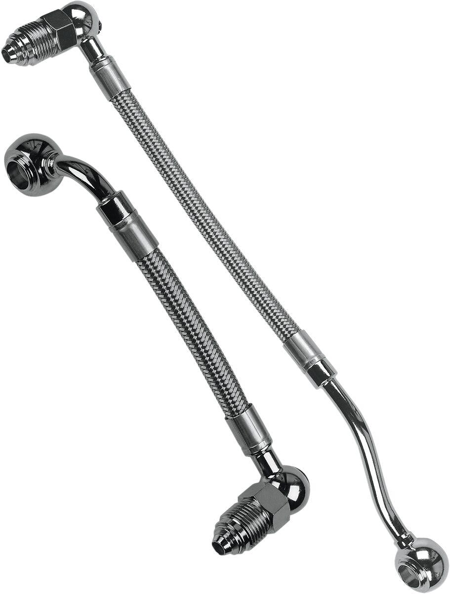 Goodridge Fuel-Injection Line For Harley Davidson FLHRCI 1340 EFI 1998 159 mm (6-1/4") - Chrome/Clear-Stainless Steel